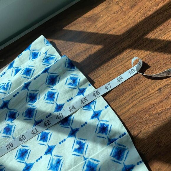 Christian Lacroix linen blend Dress vintage blue white sz L - Picture 7 of 9